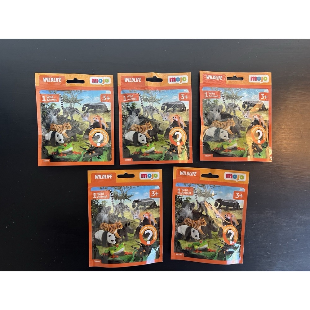 MOJO Wildlife Wild Animal Figure Blind Bag Lot of 5, NEW/SEALED - Free Shipping!